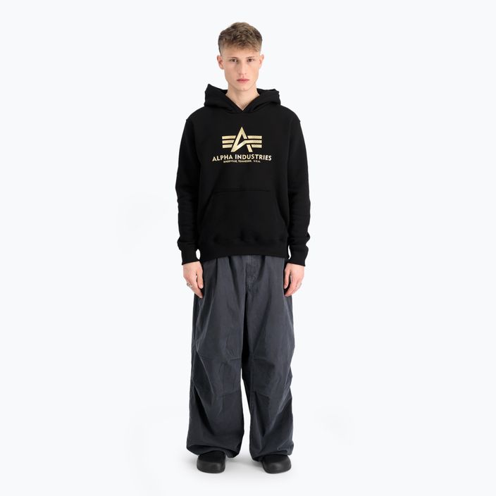 Pánska mikina Alpha Industries Basic Carbon Hoody black/gold 2