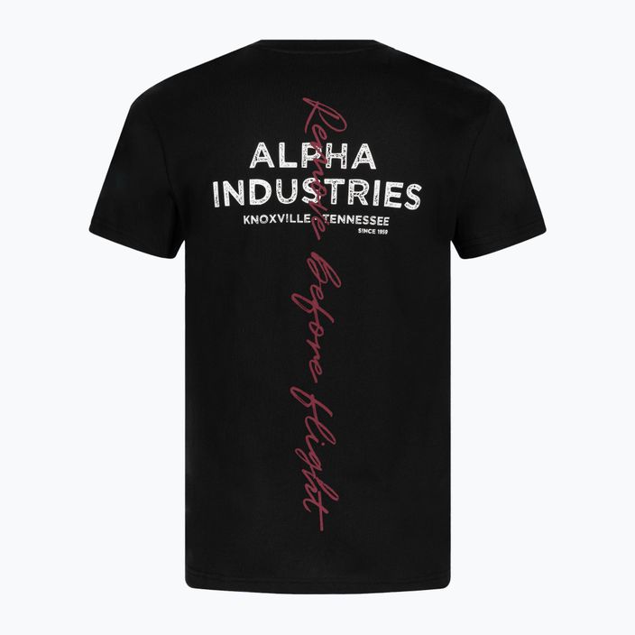 Alpha Industries pánske tričko Signature BP T čierne 2