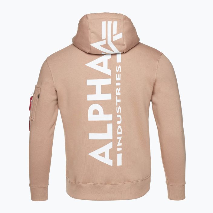 Pánska mikina Alpha Industries Back Print Zip dusty coral 2