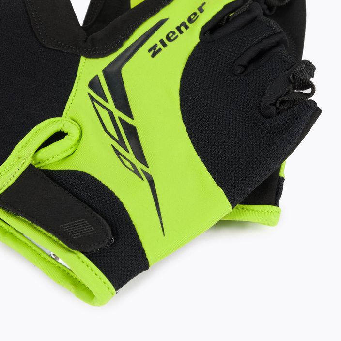 ZIENER MTB cyklistické rukavice Ceniz GELshock 568 čierno-zelené Z-988205/568/7.5 4