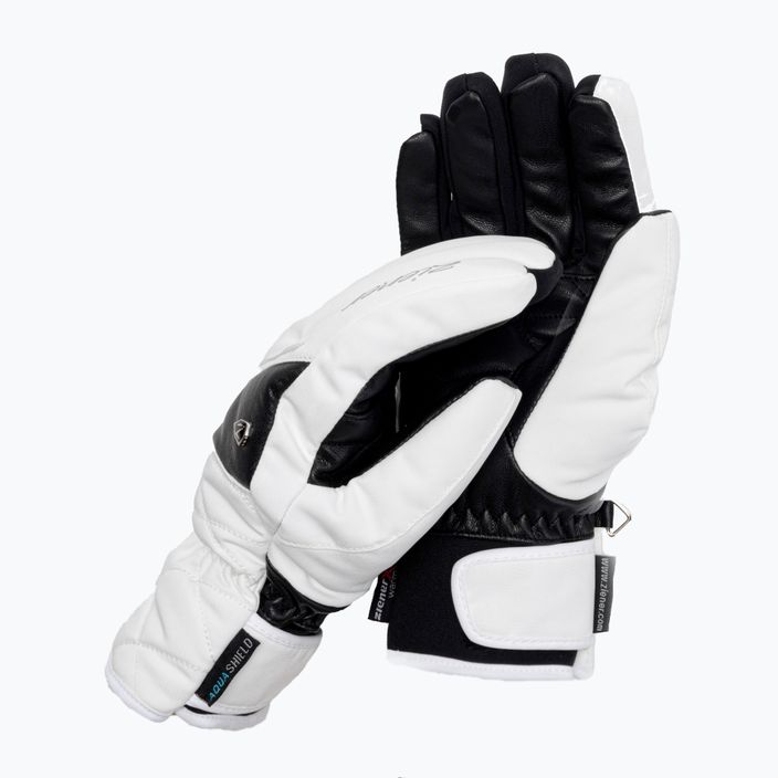 Dámske lyžiarske rukavice ZIENER Kaika As Aw white 801167.1