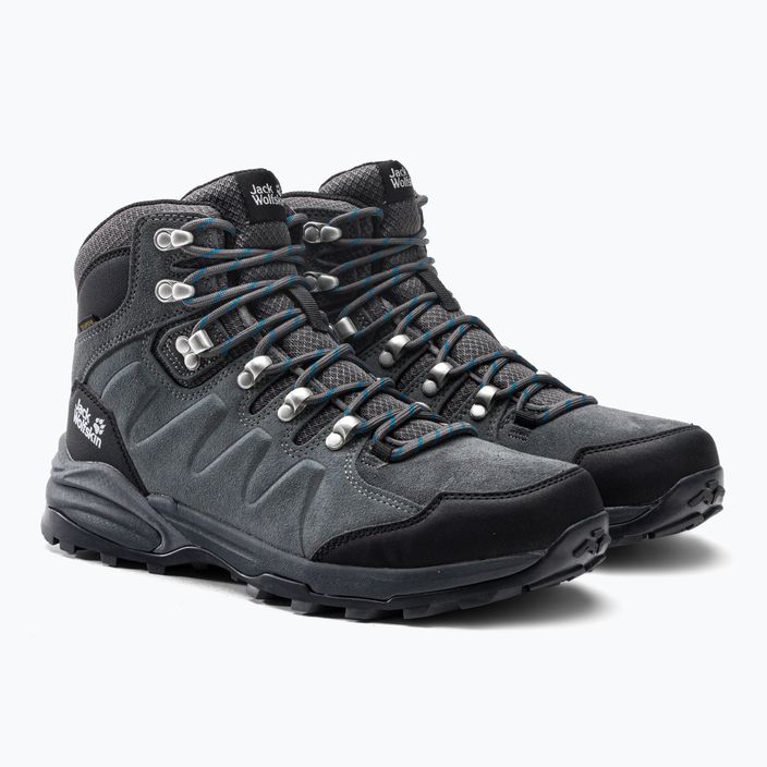 Jack Wolfskin pánske trekové topánky Refugio Texapore Mid grey-black 4049841 5