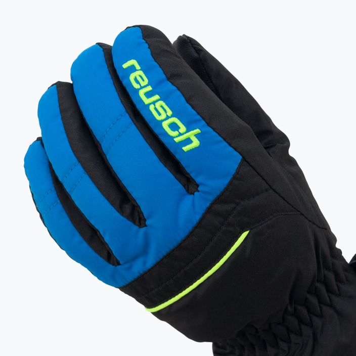 Detské lyžiarske rukavice Reusch Alan black/blue 6/61/115 4