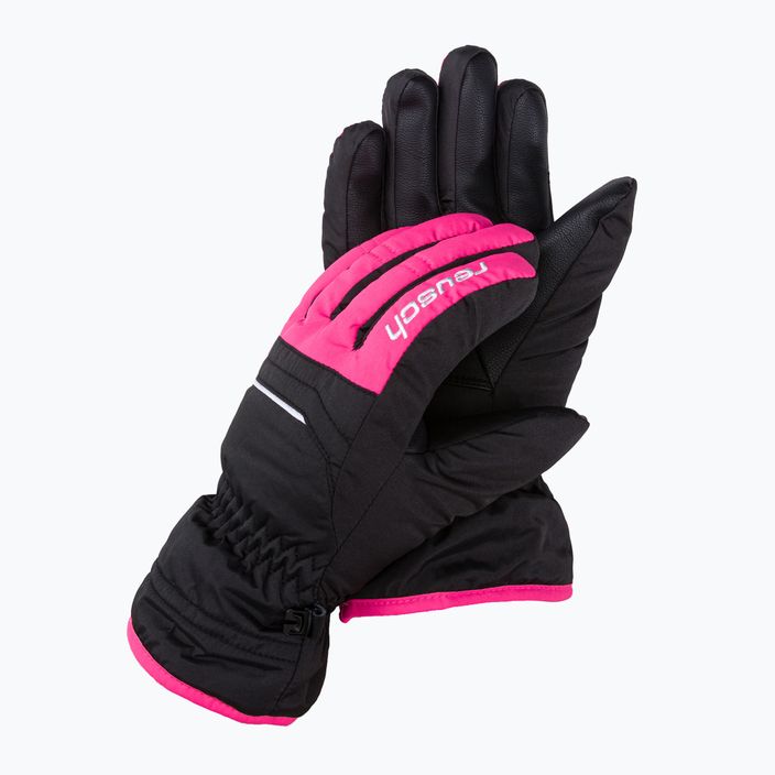 Detské lyžiarske rukavice Reusch Alan black/pink 6/61/115