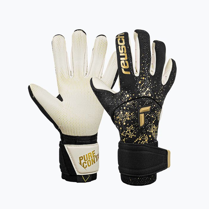 Reusch Pure Contact Gold X GluePrint brankárske rukavice čierno-zlaté 527075-7707 5