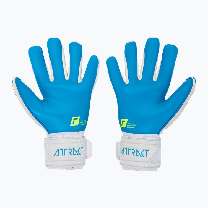 Reusch Attrakt Aqua modro-biele brankárske rukavice 5270439 2