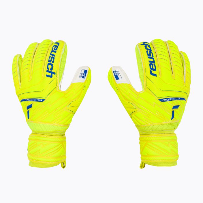 Reusch Attrakt Grip Finger Support Brankárske rukavice žlté 5270810