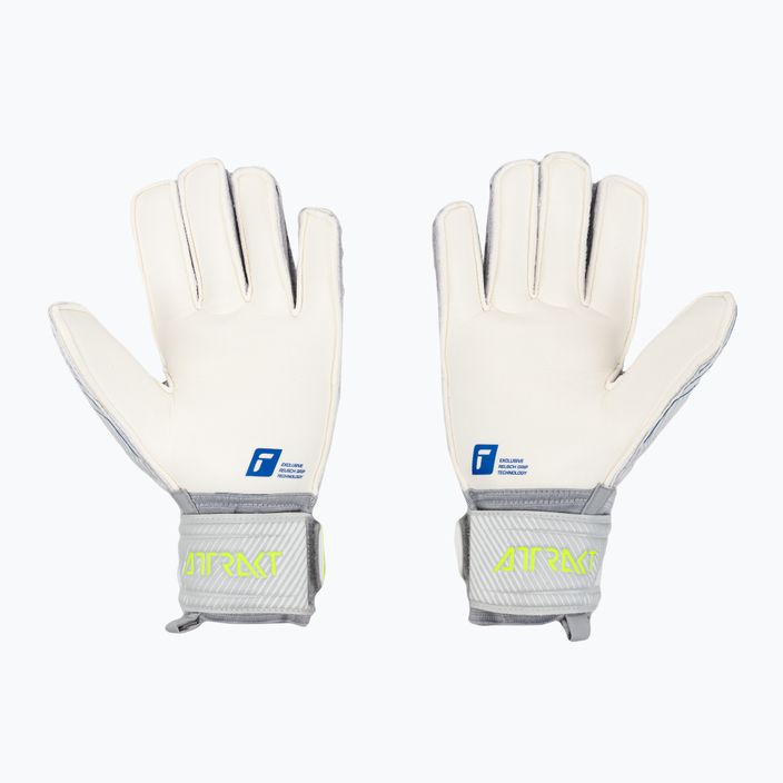 Reusch Attrakt Grip Finger Support Brankárske rukavice sivé 5270810 2