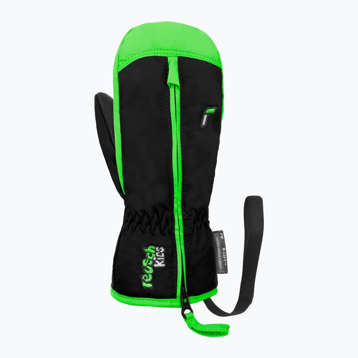 Detské lyžiarske rukavice Reusch Ben Mitten black/neon green 6