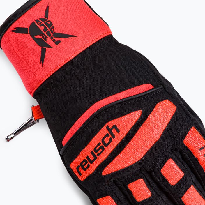 Detské lyžiarske rukavice Reusch Worldcup Warrior Prime R-Tex XT black/red 62/71/244 4