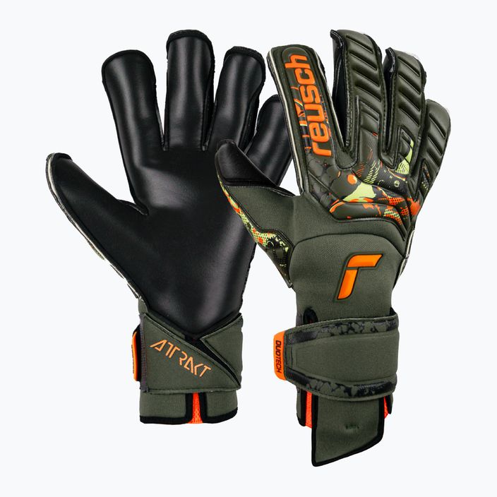 Reusch Attrakt Duo Evolution Adaptive Flex brankárske rukavice zelené 53755-5555 6