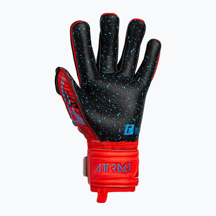 Detské brankárske rukavice Reusch Attrakt Fusion Finger Support Guardian Junior červené 5372940-3333 5