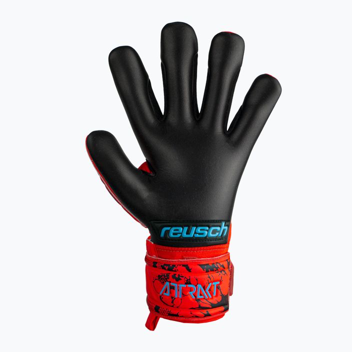 Detské brankárske rukavice Reusch Attrakt Grip Evolution Finger Support Junior červené 5372820-3333 5