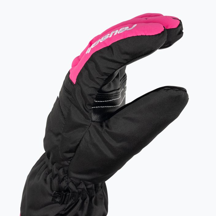 Detské lyžiarske rukavice Reusch Alan black/pink glo 4