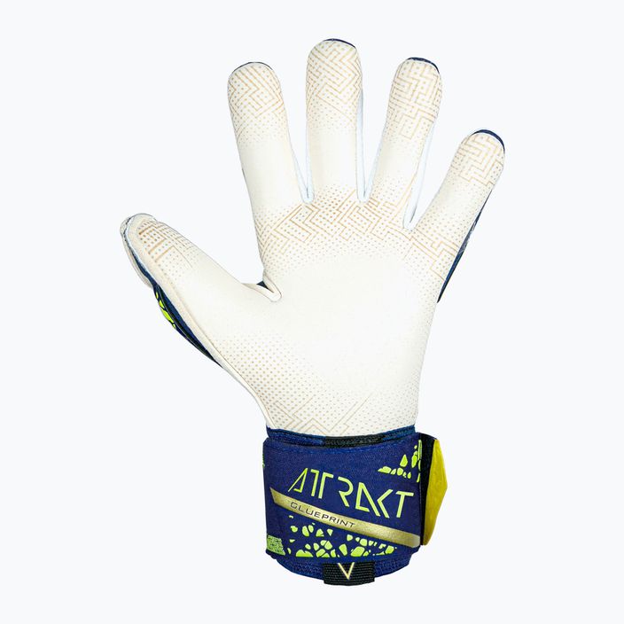 Detské brankárske rukavice Reusch Attrakt Gold X GluePrint premium blue/gold 3