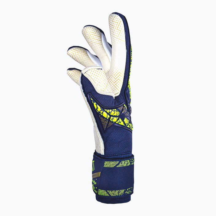 Detské brankárske rukavice Reusch Attrakt Gold X GluePrint premium blue/gold 4