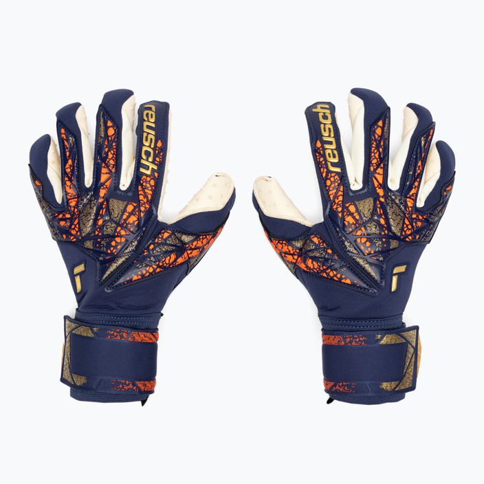 Brankárske rukavice Reusch Attrakt SpeedBump premium modré/zlaté