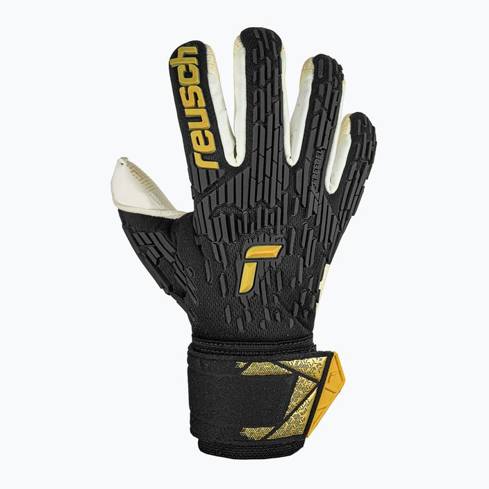 Brankárske rukavice Reusch Attrakt Freegel Gold X GluePrint Finger Support black/gold 2