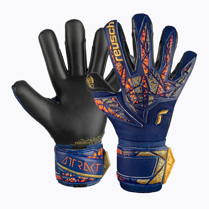 Brankárske rukavice Reusch Attrakt Gold X premium blue/gold/black