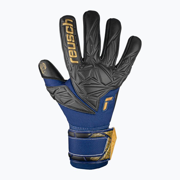 Brankárske rukavice Reusch Attrakt Gold X NC premium modré/zlaté/čierne 2