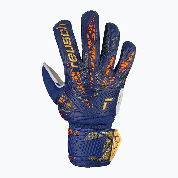 Brankárske rukavice Reusch Attrakt Solid premium modrá/zlatá 2