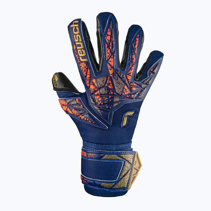 Brankárske rukavice detské Reusch Attrakt Gold X Junior premium blue/gold/black 2