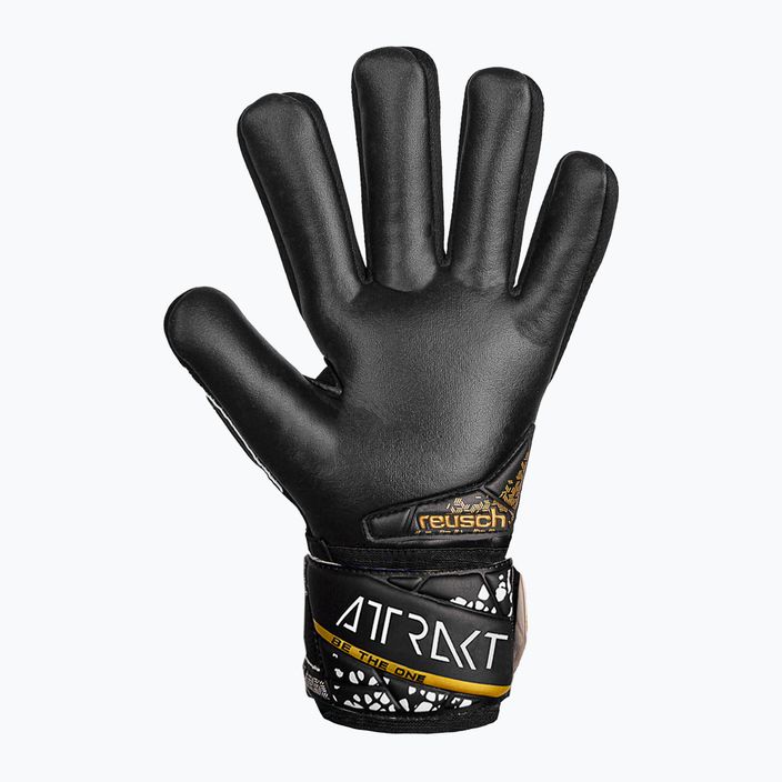 Rukavice brankárske  Reusch Attrakt Silver NC Finger Support black/gold/white/black 3