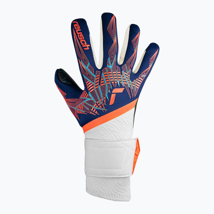 Brankárske rukavice Reusch Pure Contact Fusion premium modrá/elektrická oranžová/čierna 2