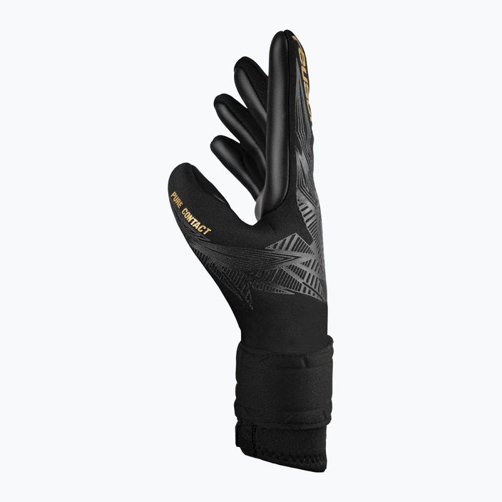 Detské brankárske rukavice Reusch Pure Contact Infinity Junior black/gold/black 4
