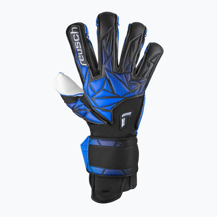 Detské brankárske rukavice Reusch Attrakt RE:GRIP black/electric blue 2