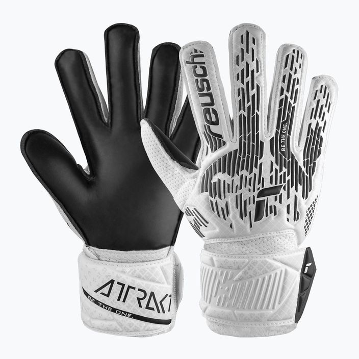 Brankárske rukavice Reusch Attrakt Solid white/black