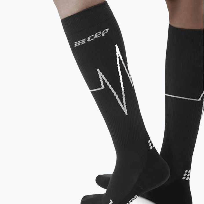 CEP Heartbeat dámske kompresné bežecké ponožky čierne WP20KC3 6