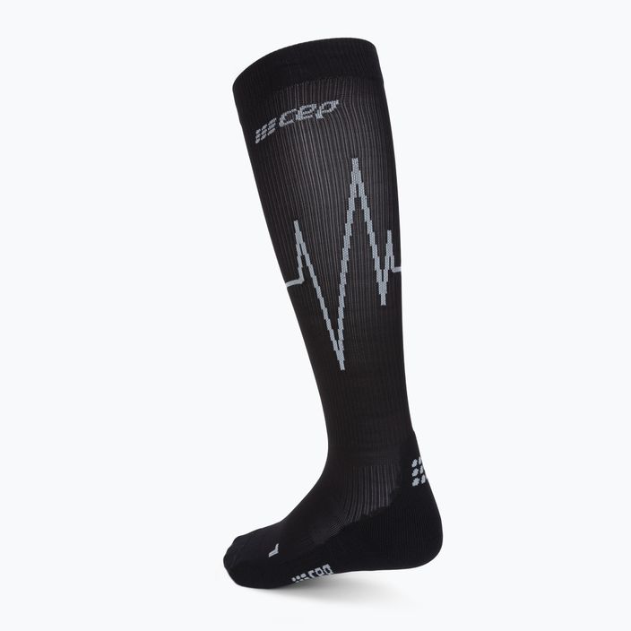CEP Heartbeat pánske kompresné bežecké ponožky čierne WP30KC2 2