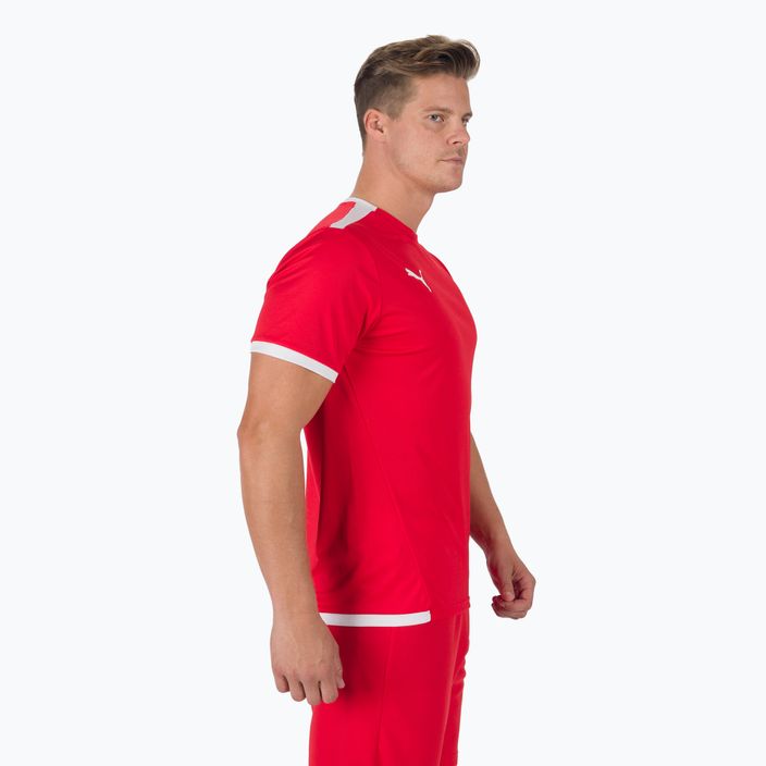 Pánske futbalové tričko PUMA teamLIGA Jersey červené 704917 01 3
