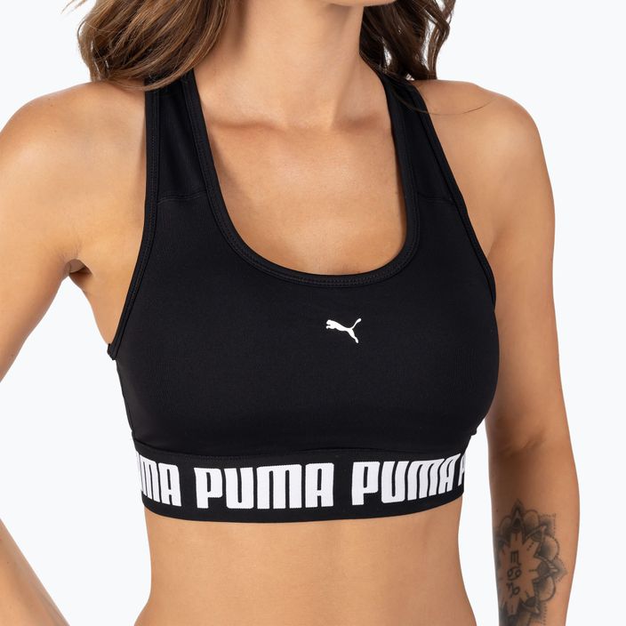 PUMA Mid Impact Puma Strong PM fitness podprsenka čierna 521599 01 4