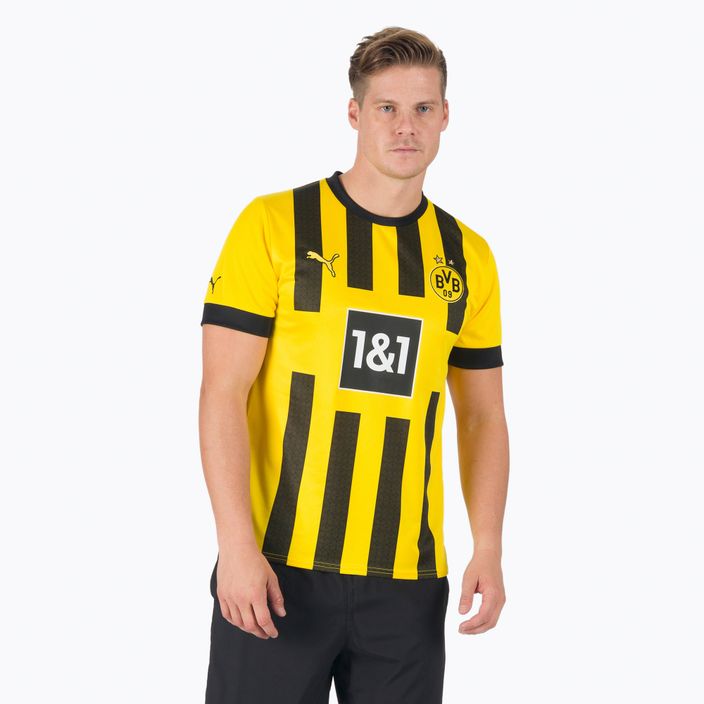 Pánske futbalové tričko PUMA Bvb Home Jersey Replica Sponsor žlto-čierne 765883
