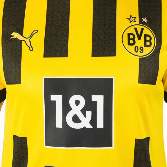 Pánske futbalové tričko PUMA Bvb Home Jersey Replica Sponsor žlto-čierne 765883 4