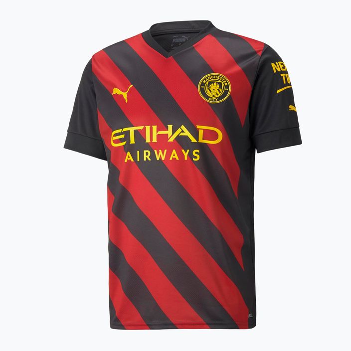 Pánske futbalové tričko PUMA Mcfc Away Jersey Replica čierno-červené 765722 7