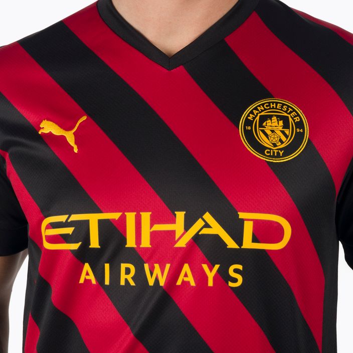 Pánske futbalové tričko PUMA Mcfc Away Jersey Replica čierno-červené 765722 4