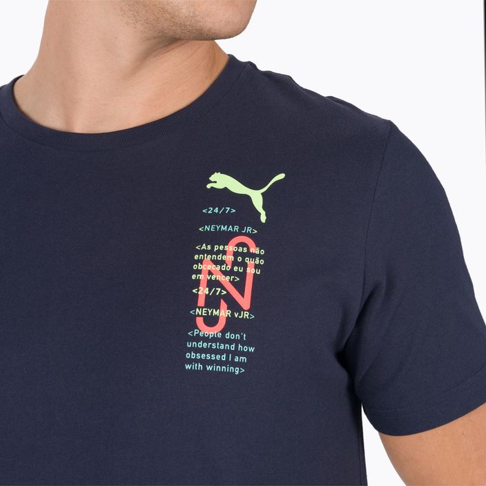 Pánske futbalové tričko PUMA Neymar Jr. 24/7 Graphic tmavomodré 65814 4