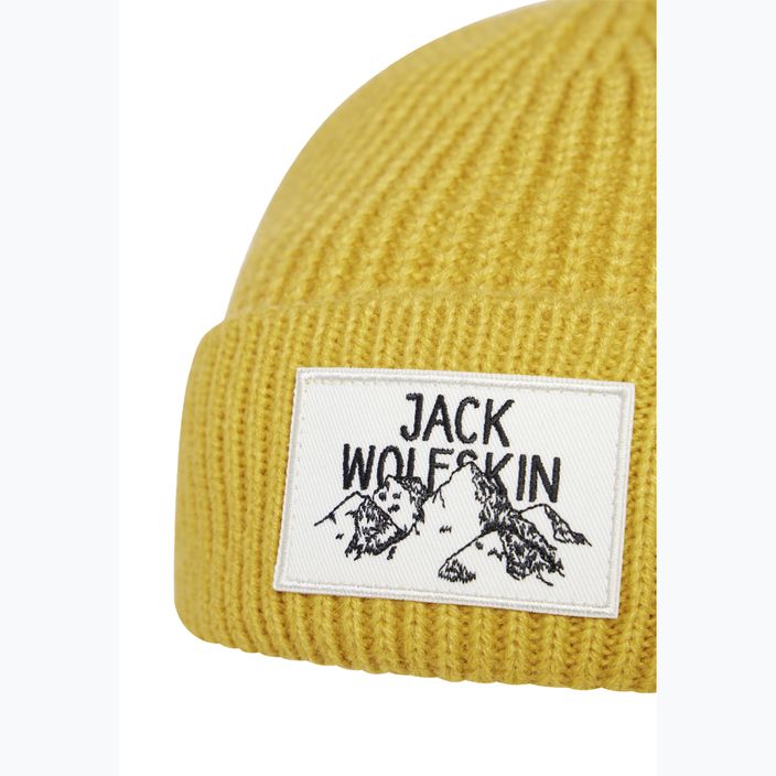 Zimná čiapka Jack Wolfskin Badge s horčicou 2