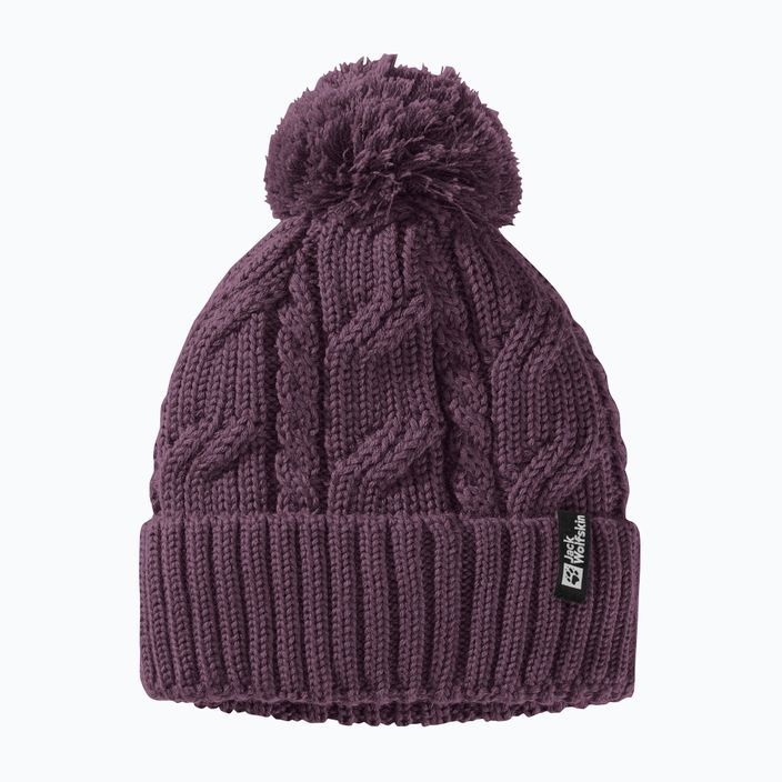 Zimná čiapka Jack Wolfskin Pompom midnight plum