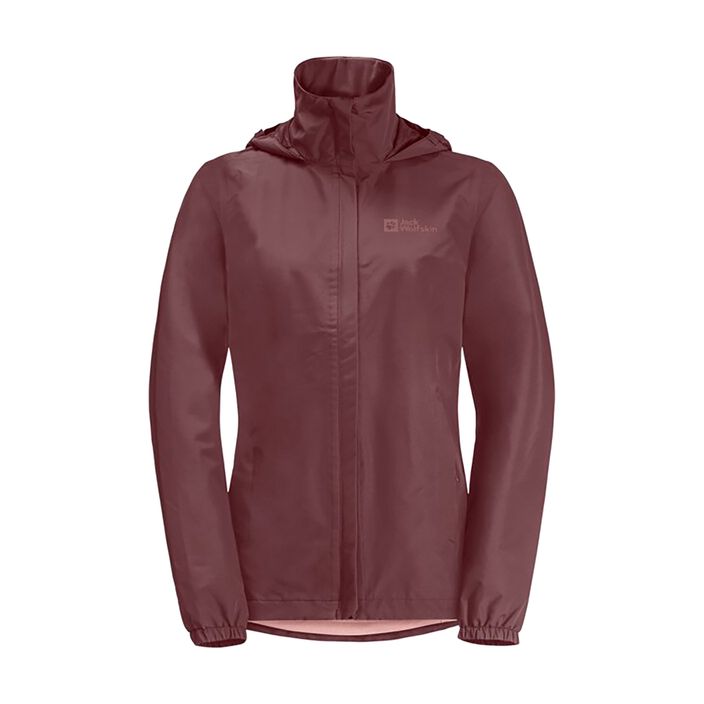 Dámska bunda do dažďa Jack Wolfskin Stormy Point 2L red ochre 2