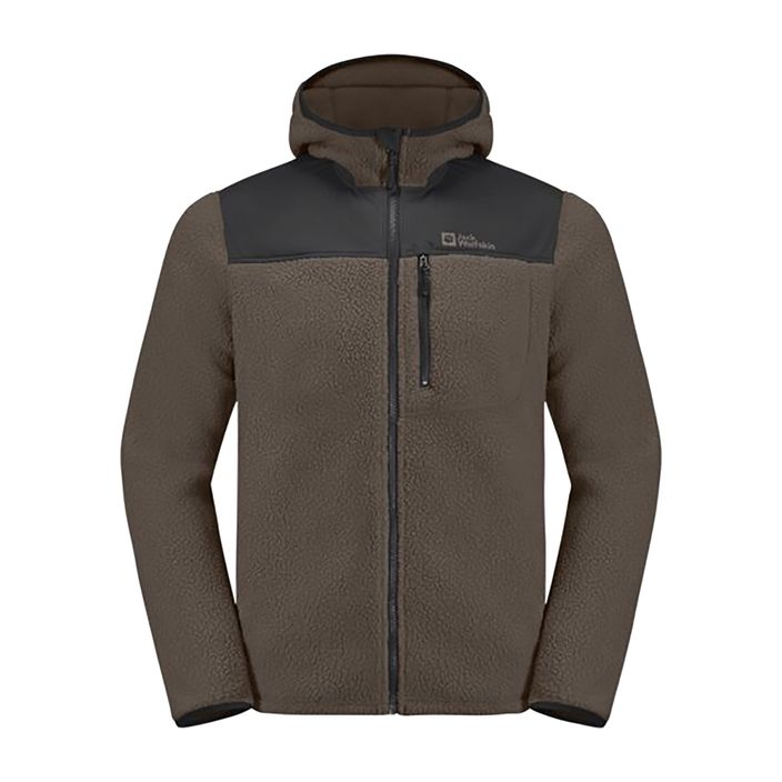 Pánska fleecová mikina Jack Wolfskin Kammweg Pile Fz cold coffee 2