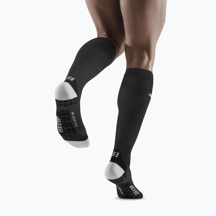 Pánske kompresné bežecké ponožky CEP Ultralight black/light grey 5