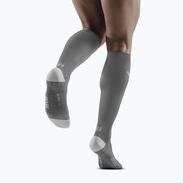 Pánske kompresné bežecké ponožky CEP Ultralight grey/light grey 5