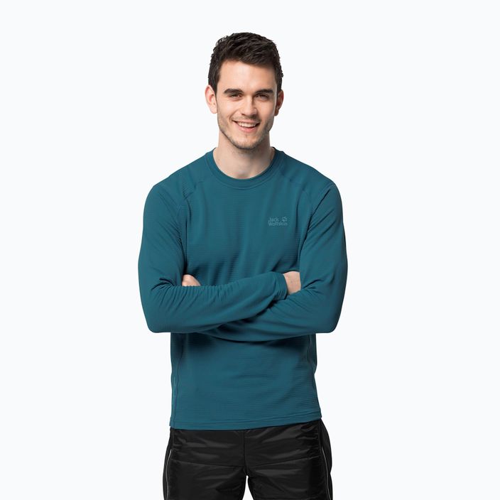 Jack Wolfskin pánske trekingové tričko s dlhým rukávom Infinite LS modré 1808311