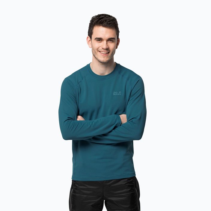 Jack Wolfskin pánske trekingové tričko s dlhým rukávom Infinite LS modré 1808311 2