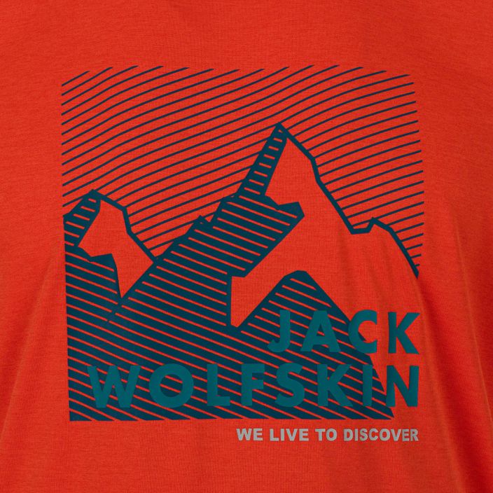 Jack Wolfskin pánske trekingové tričko Hiking Graphic orange 1808761_3017 6