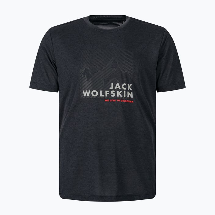 Pánske tričko Jack Wolfskin Hiking Graphic sivé 1808761_6230 4